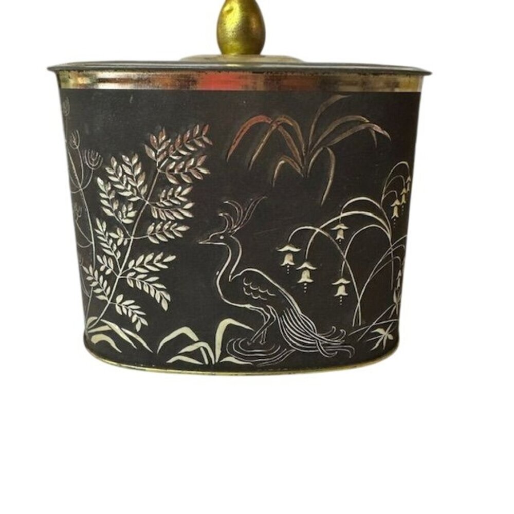 Vintage W. Germany Metal Tea Canister With Lid